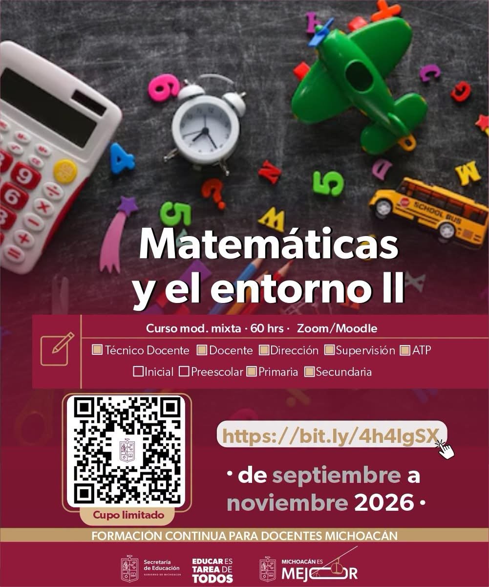 Cartel del curso Matemáticas y el entorno II
